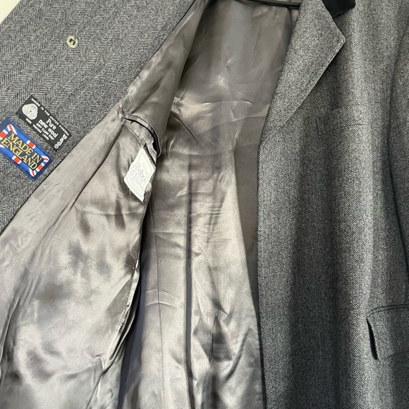 Bullock & Jones Wool Coat Suede Collar Made in Britain - Picture 8 of 11